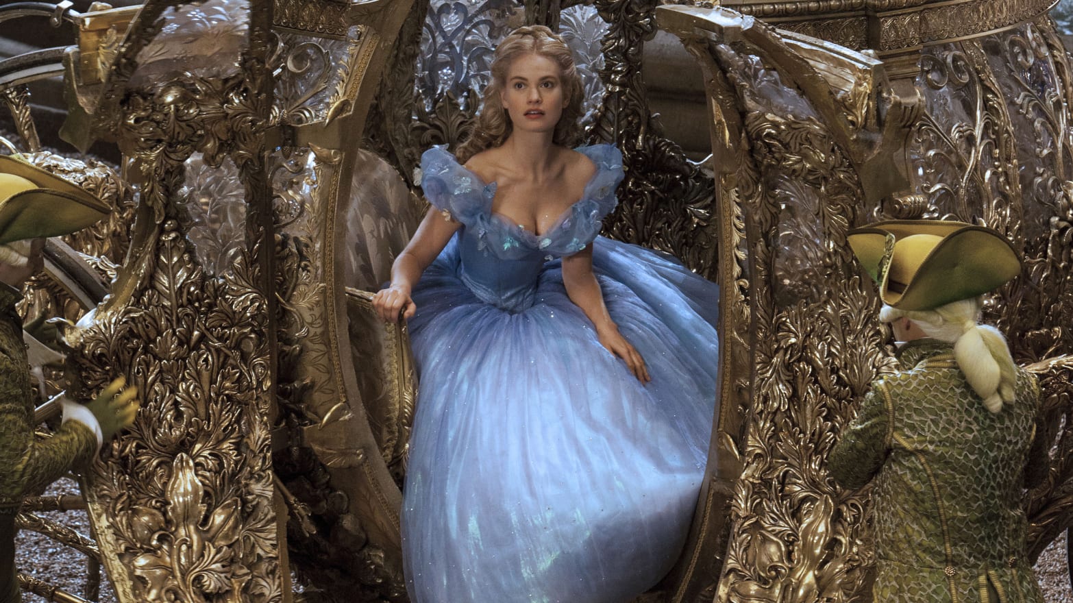 Lily James as Cinderella in Cinderella