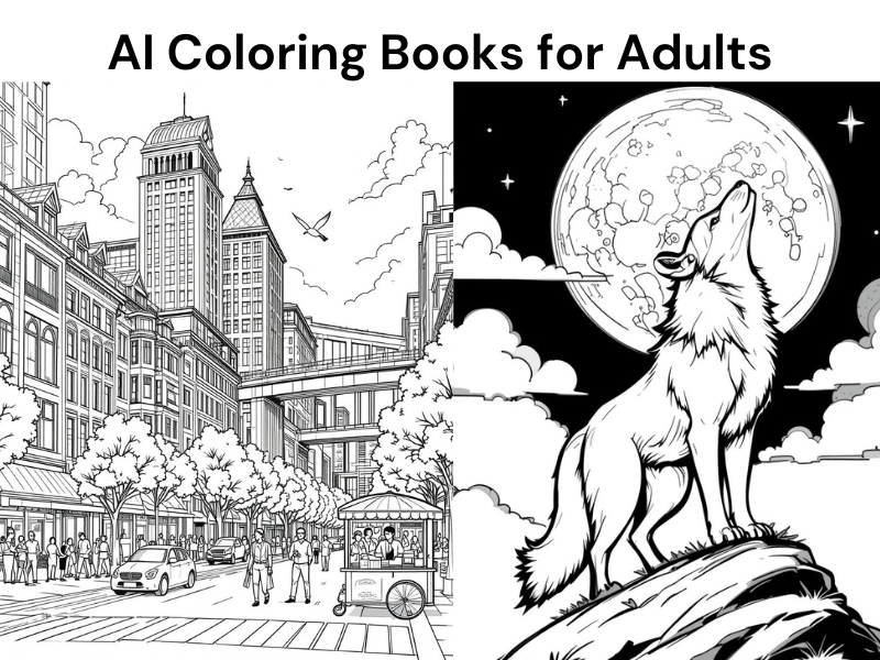 AI Coloring Books for adults