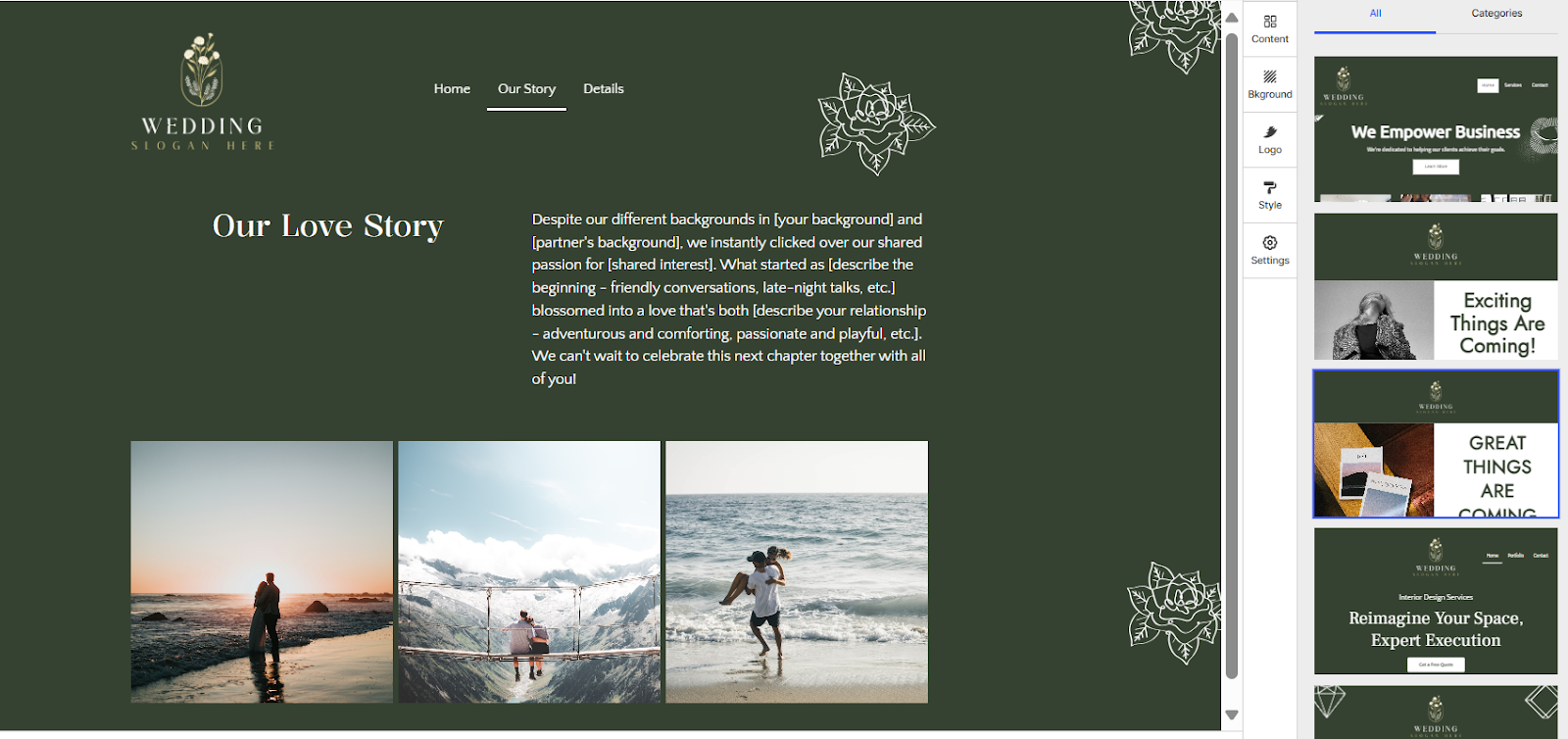 AI Wedding Site Or Registry