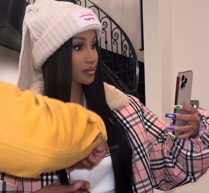 Cardi B Aura Nails