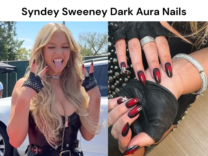 Sydney Sweeney Aura Nails
