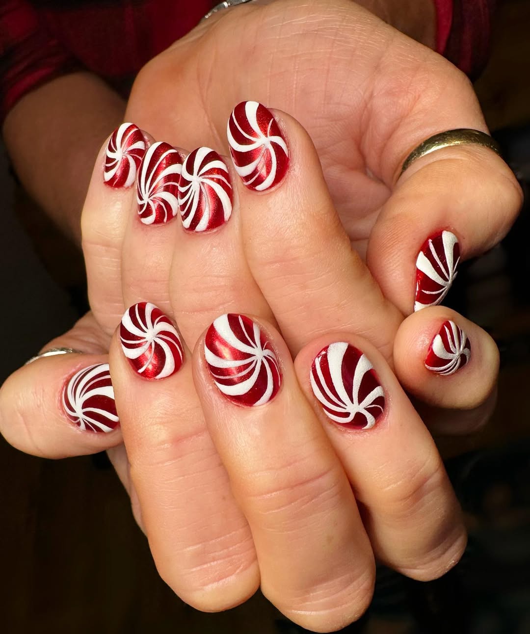candy cane nails