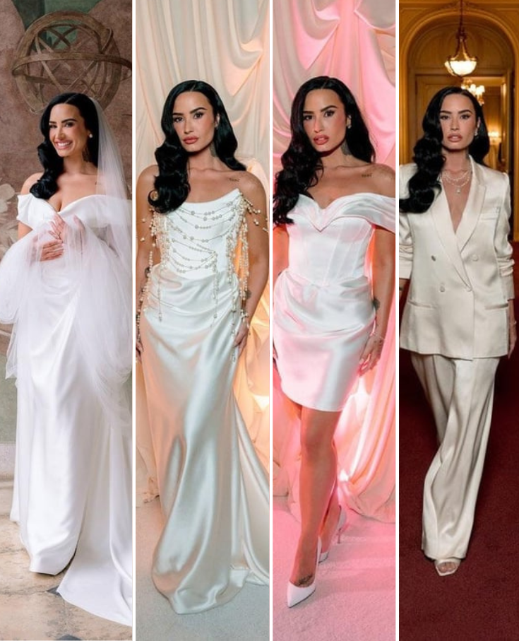 Demi Lovato's wedding gowns