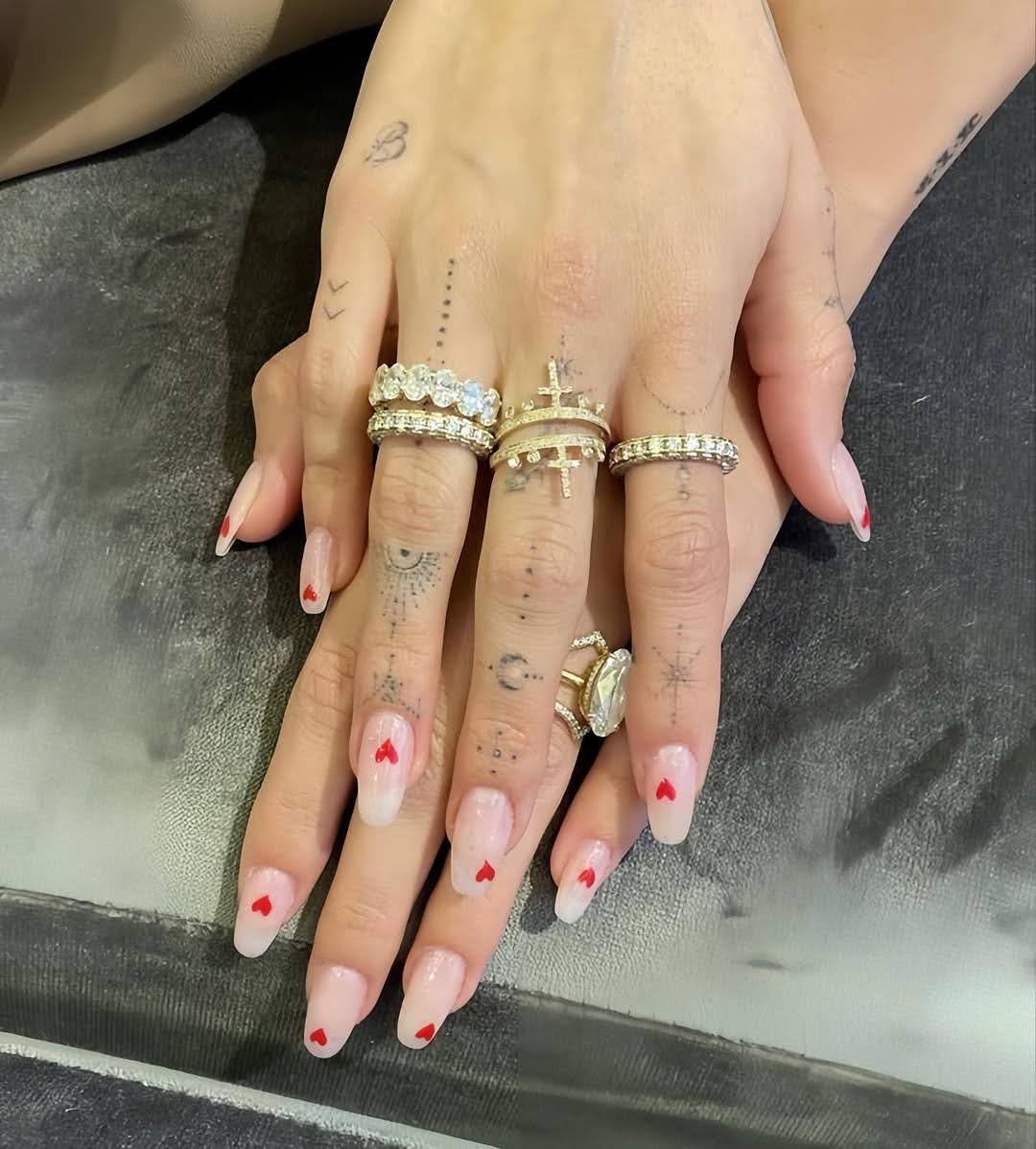 Heart Valentine's Day Nails