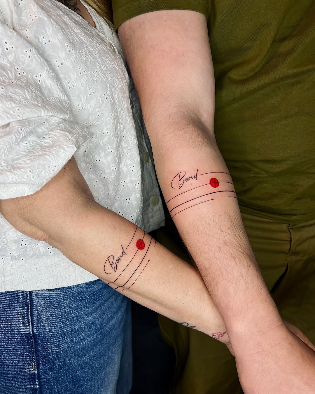 Bond Mother Son Design Tattoo