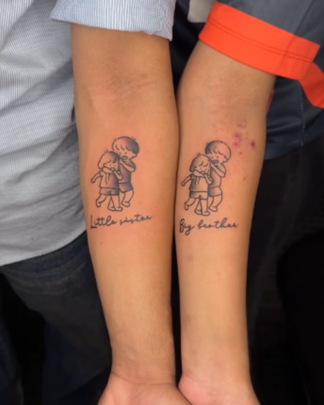 Cartoon with Wording tattoo