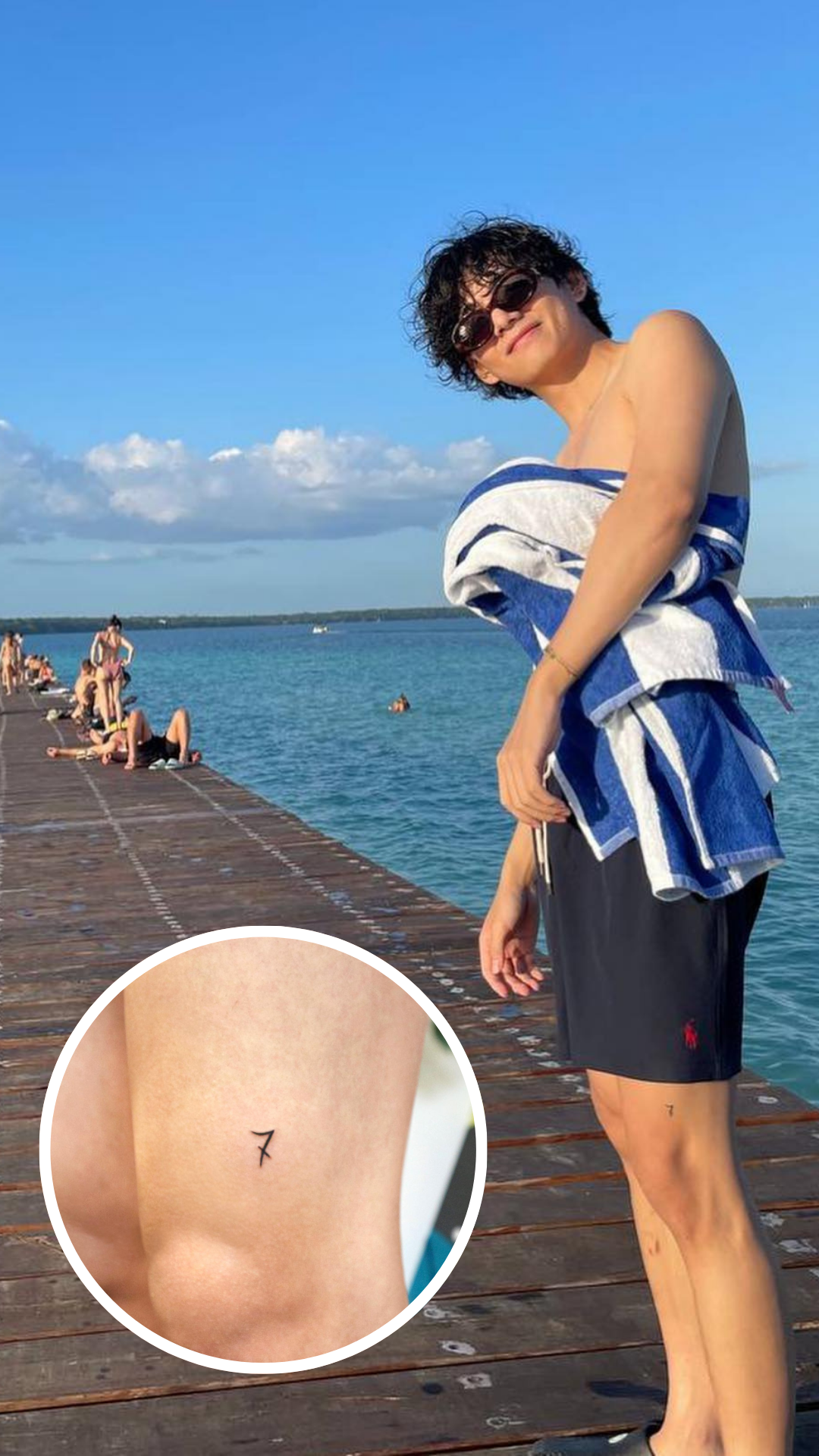 Above Knee Numerical Tattoo